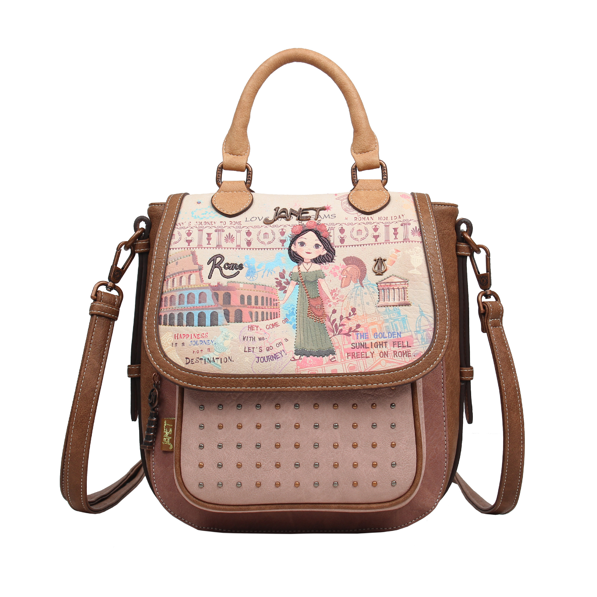 Janet Denese praktická kabelka a batoh v jednom Tour Of Rome J-038