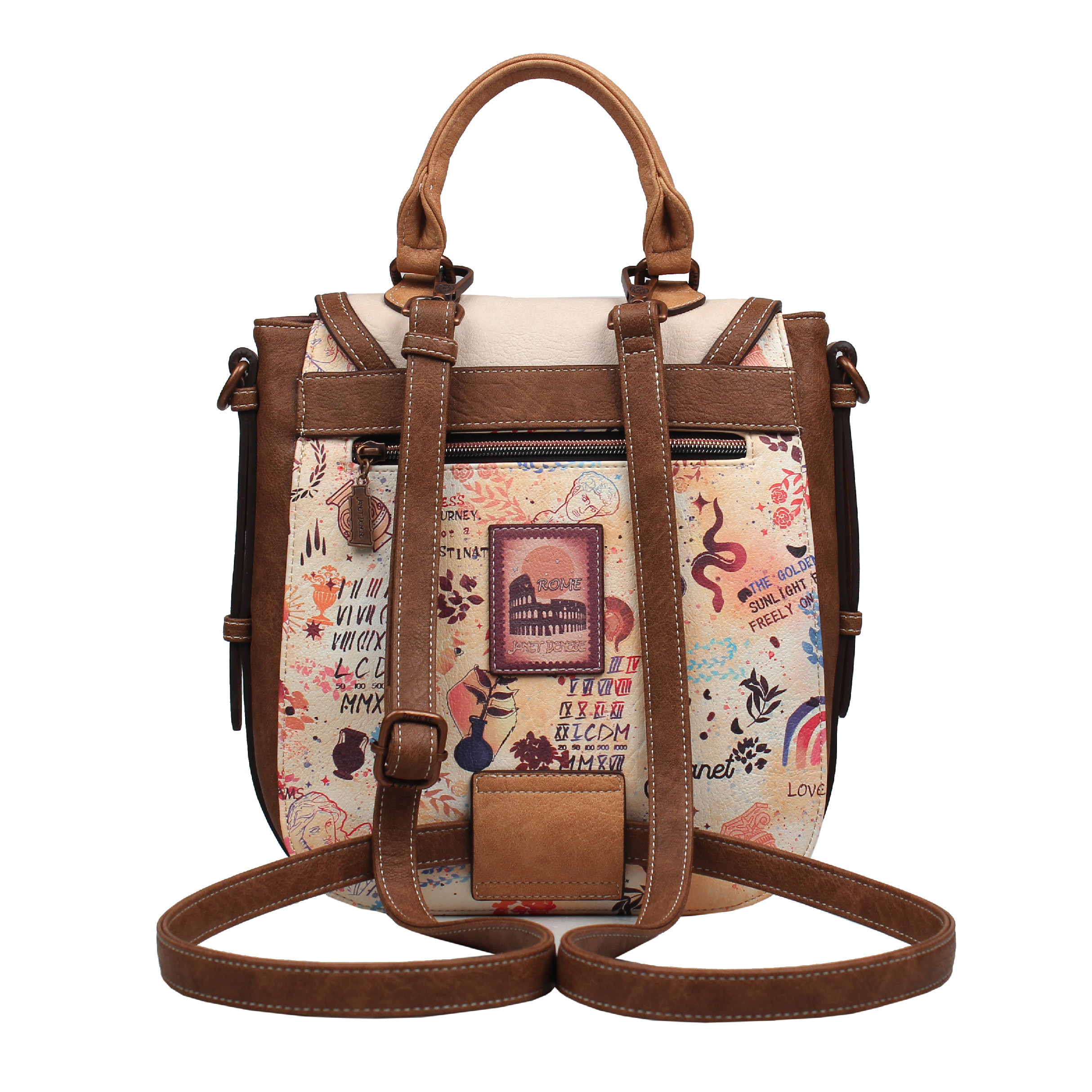 Janet Denese praktická kabelka a batoh v jednom Tour Of Rome J-038