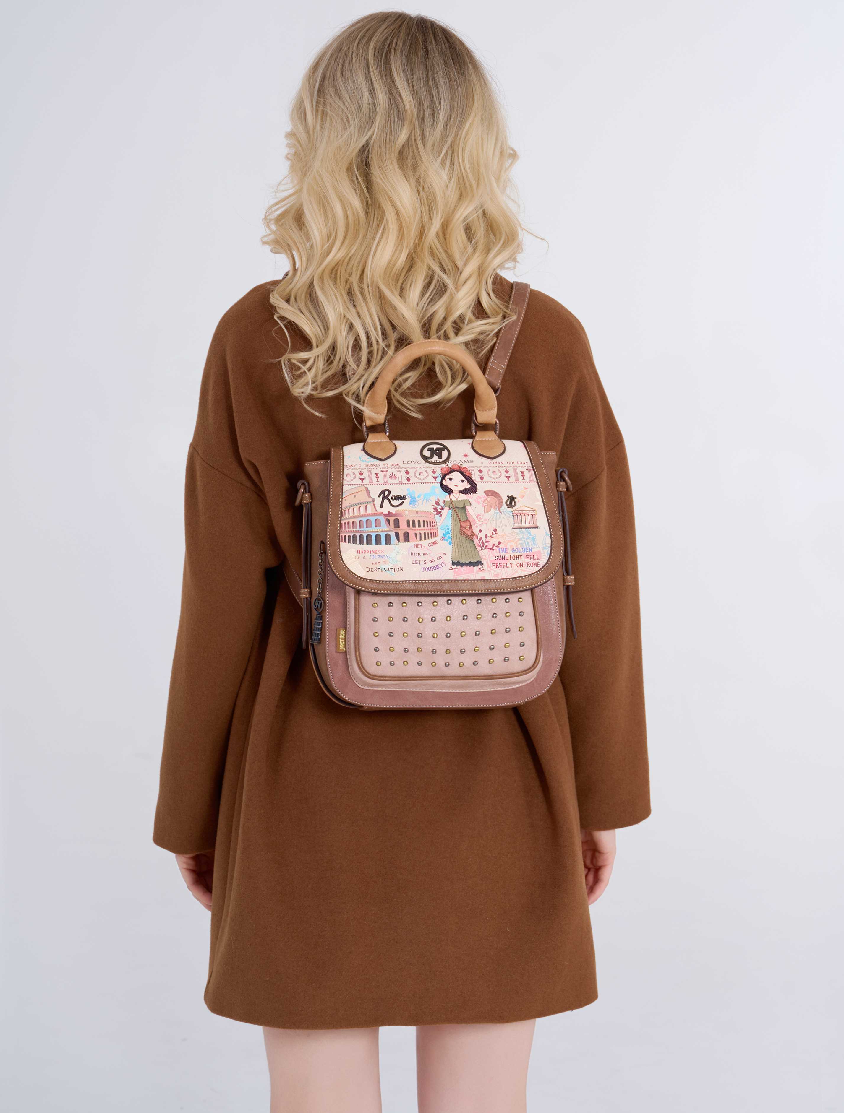 Janet Denese praktická kabelka a batoh v jednom Tour Of Rome J-038