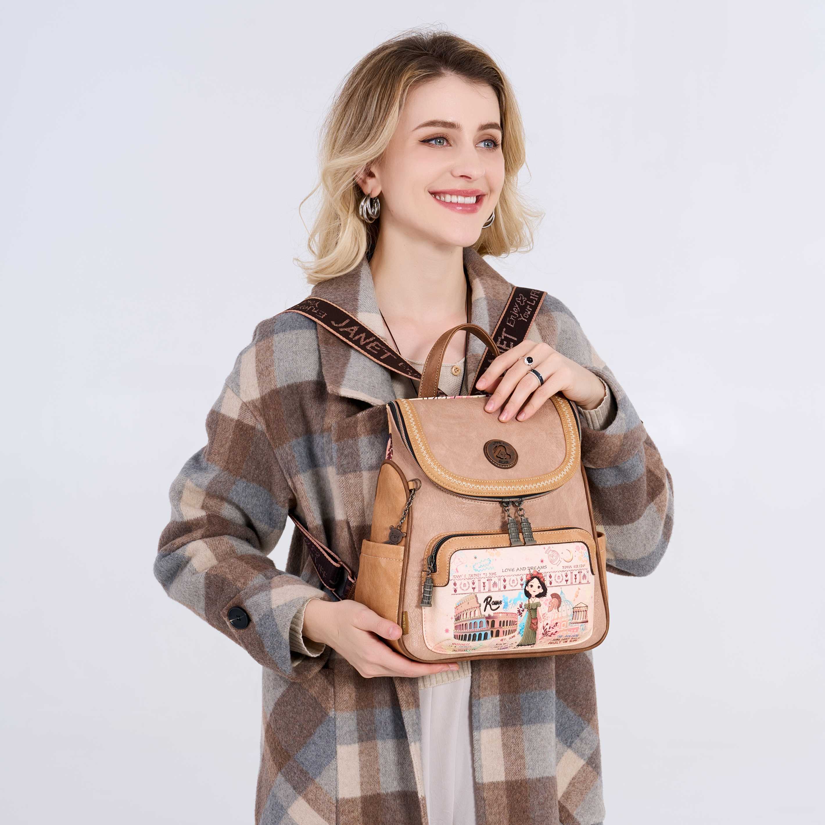 Janet Denese praktický dámsky batoh Tour Of Rome J-058A