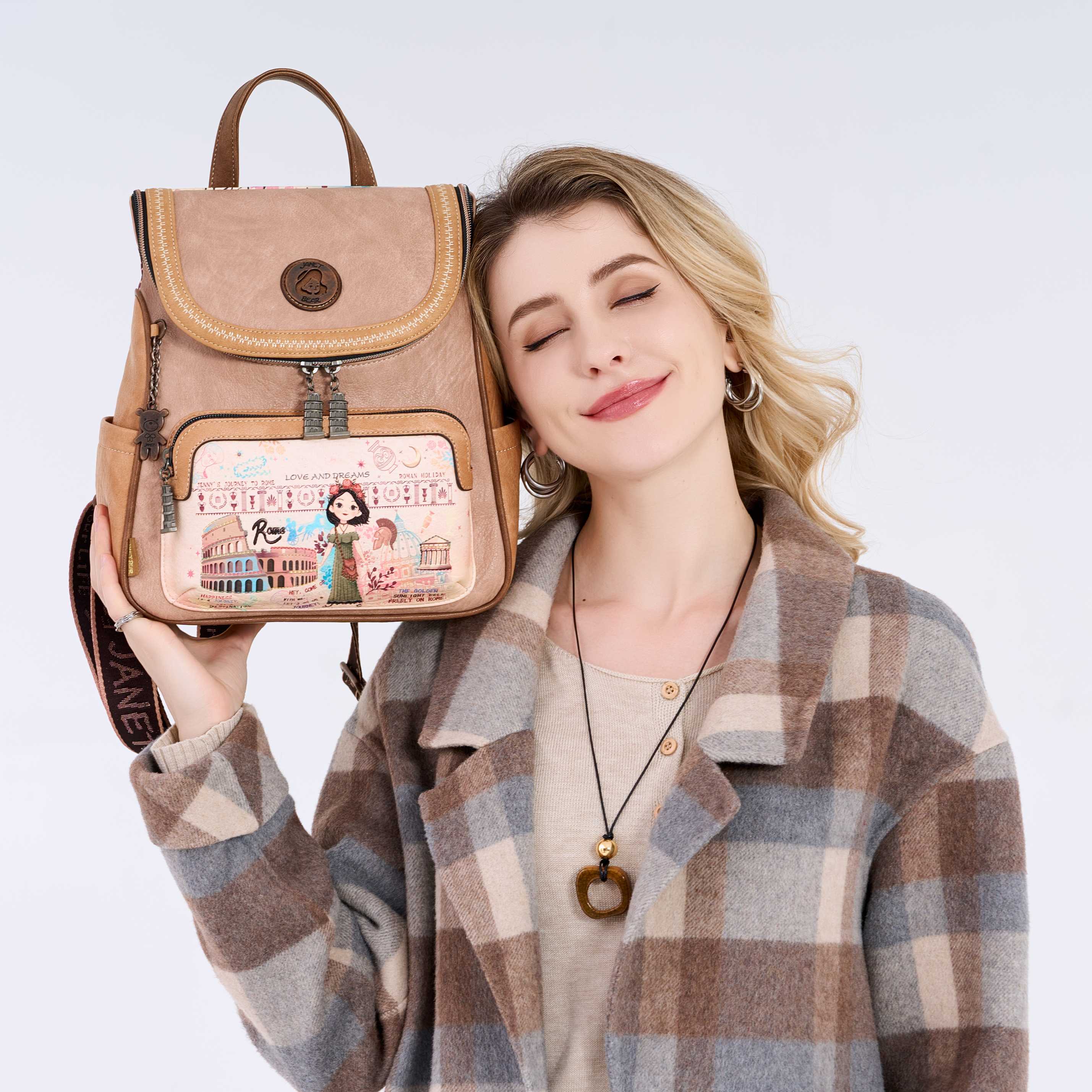 Janet Denese praktický dámsky batoh Tour Of Rome J-058A