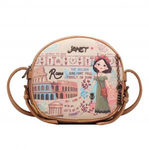 Janet Denese crossbody kabelka okrúhla Tour Of Rome J-070C