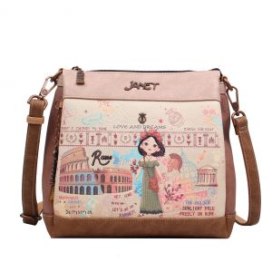 Janet Denese dámska crossbody kabelka s priehradkami Tour Of Rome J-075B