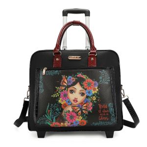 Alma De Colores cestovná taška s kolieskami čierna NICOLE LEE HLUG16948